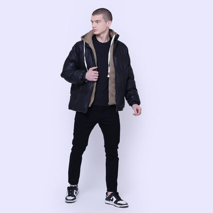 Hoodie Attached Puff Jacket