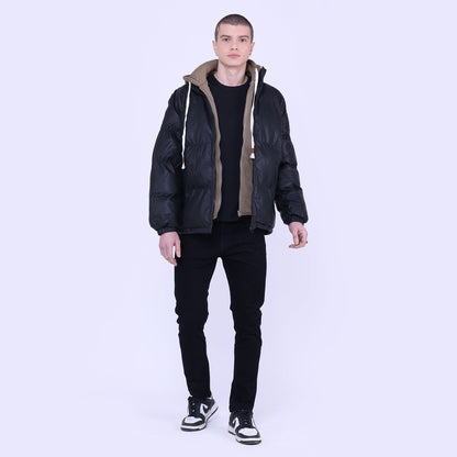 Hoodie Attached Puff Jacket
