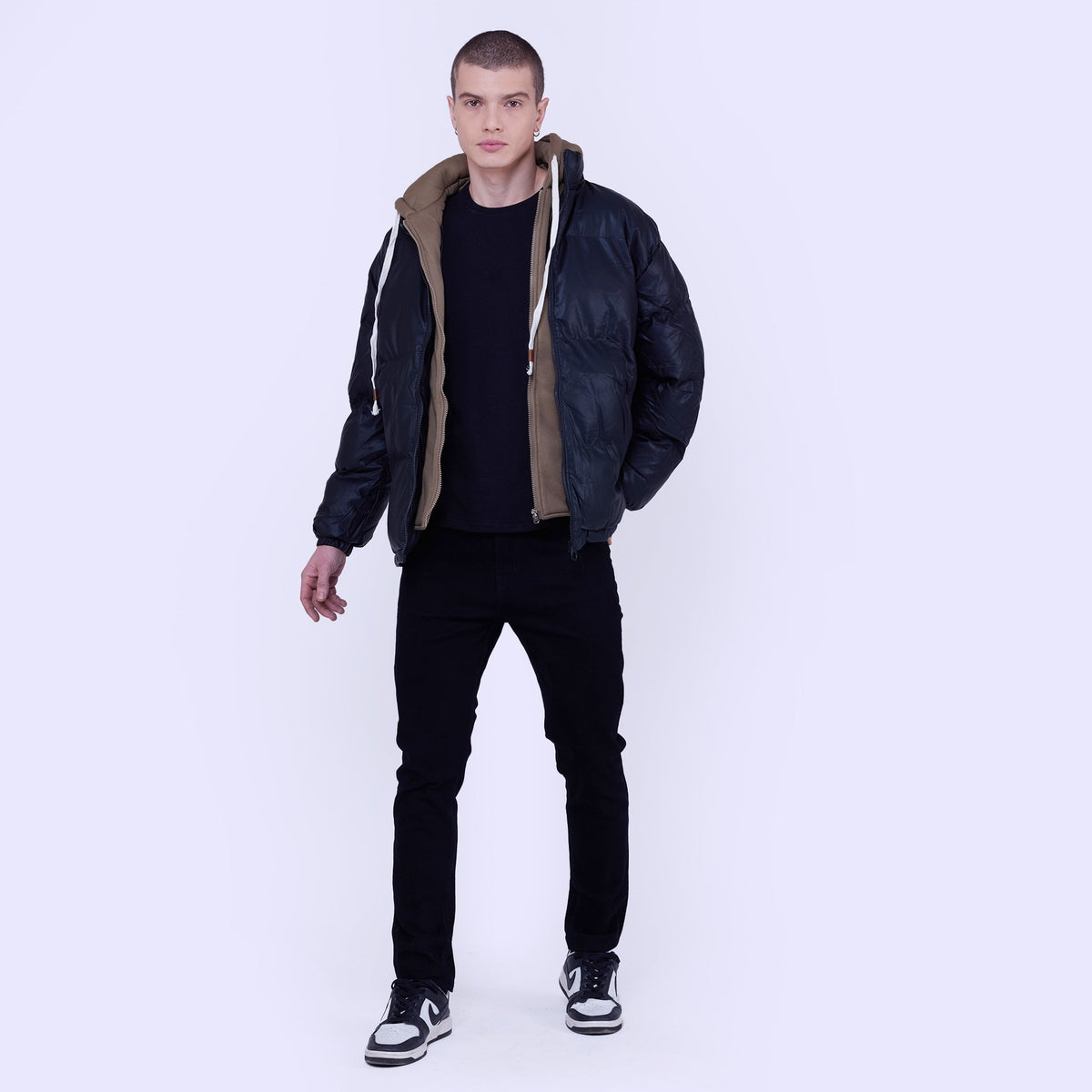 Hoodie Attached Puff Jacket